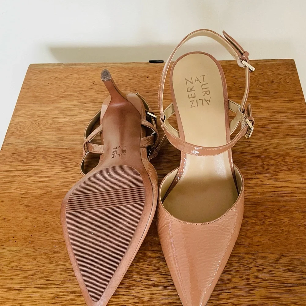 Like New,Naturalizer Tan Strappy Heels